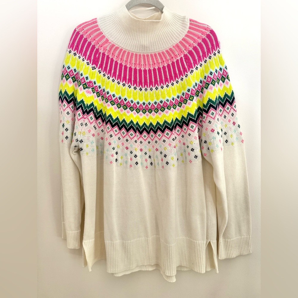 NWT Crown & Ivy Colorful Patterned Women's‎ Sweater Women’s Plus Size 2X